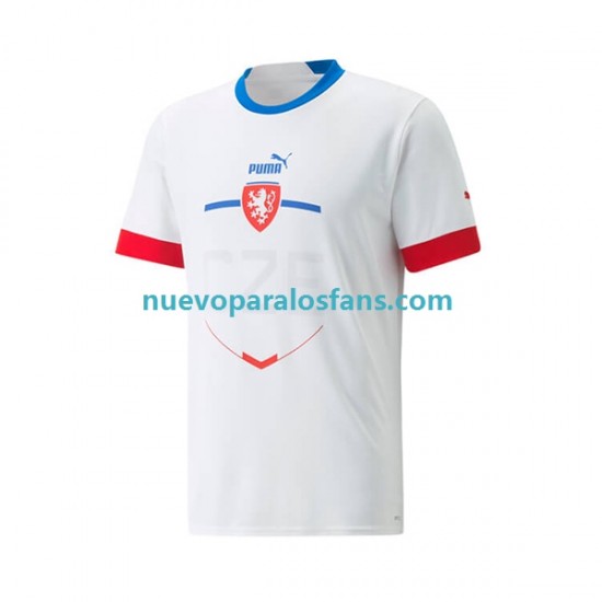 Camiseta de Fútbol República Checa Hombre Exterior 2022 Manga Corta