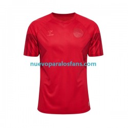 Camiseta de Fútbol Dinamarca Hombre Casa Copa Mundial 2022 Manga Corta