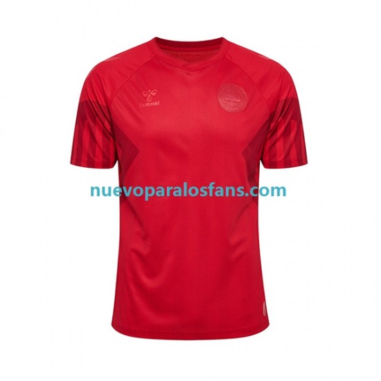 Camiseta de Fútbol Dinamarca Hombre Casa Copa Mundial 2022 Manga Corta