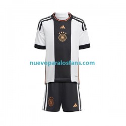 Camiseta de Fútbol Alemania Niño Casa Copa Mundial 2022 Manga Corta