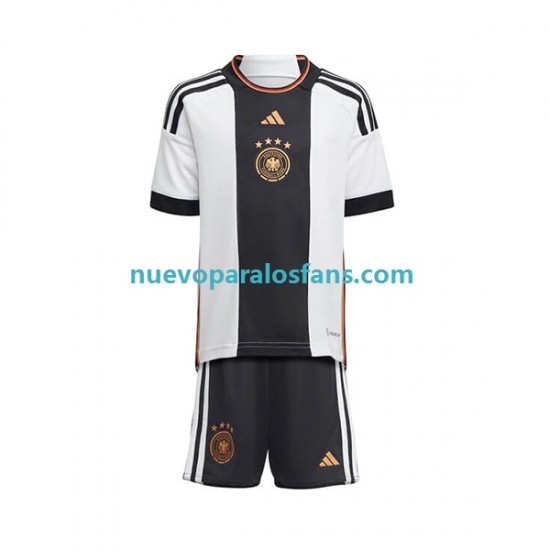 Camiseta de Fútbol Alemania Niño Casa Copa Mundial 2022 Manga Corta