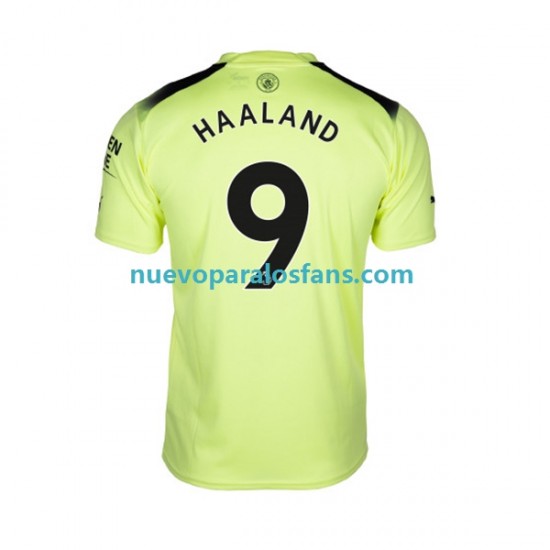 Camiseta de Fútbol Manchester City Haaland 9 Hombre Tercera 2022-2023 Manga Corta
