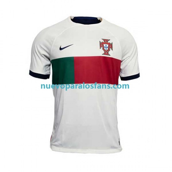 Camiseta de Fútbol Portugal Hombre Exterior Copa Mundial 2022 Manga Corta