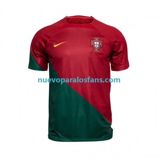Camiseta de Fútbol Portugal Hombre Casa Copa Mundial 2022 Manga Corta