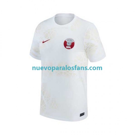 Camiseta de Fútbol Catar Hombre Exterior Copa Mundial 2022 Manga Corta