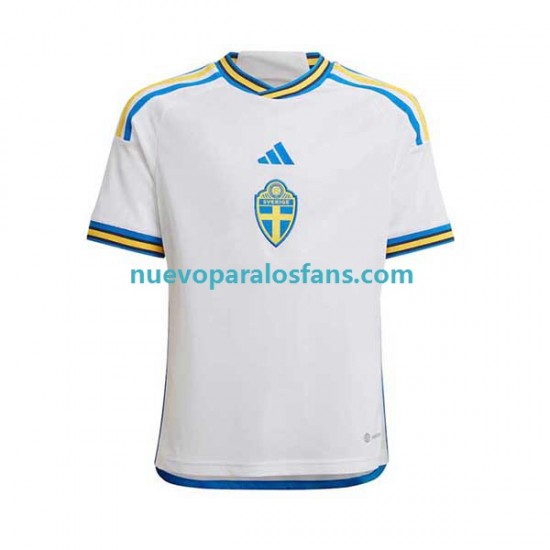 Camiseta de Fútbol Suecia Hombre Exterior 2022 Manga Corta