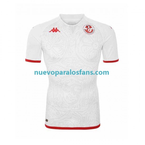 Camiseta de Fútbol Túnez Hombre Exterior Copa Mundial 2022 Manga Corta
