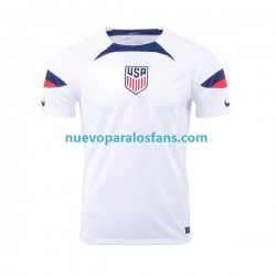 Camiseta de Fútbol Estados Unidos Hombre Casa Copa Mundial 2022 Manga Corta