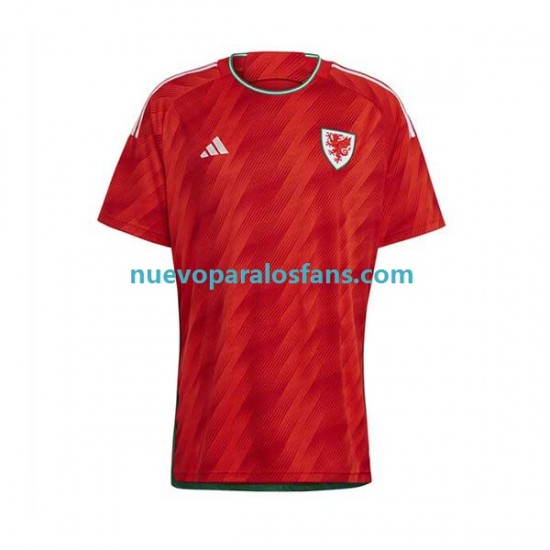 Camiseta de Fútbol Gales Hombre Casa Copa Mundial 2022 Manga Corta
