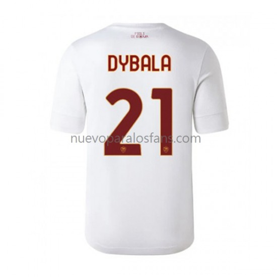 Camiseta de Fútbol AS Roma Paulo Dybala 21 Hombre Exterior 2022-2023 Manga Corta