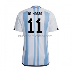 Camiseta de Fútbol Argentina Di Maria 11 Hombre Casa Copa Mundial 2022 Manga Corta