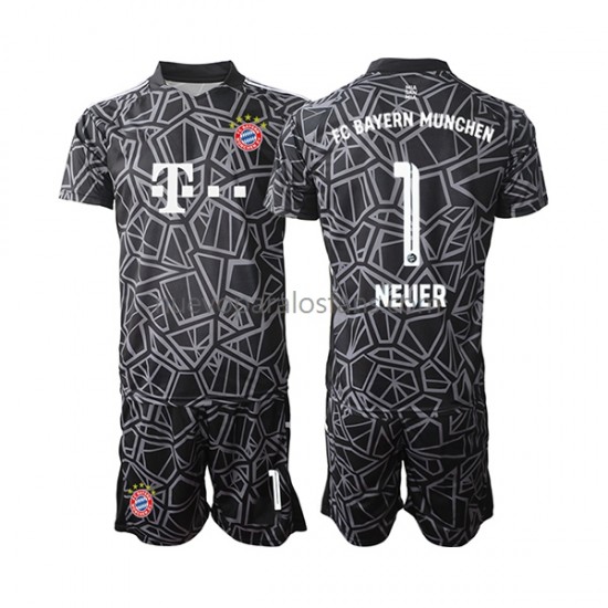 Camiseta de Fútbol Bayern de Múnich Manuel Neuer 1 Portero Niño Casa 2022-2023 Manga Corta