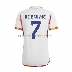 Camiseta de Fútbol Bélgica De Bruyne 7 Hombre Exterior Copa Mundial 2022 Manga Corta