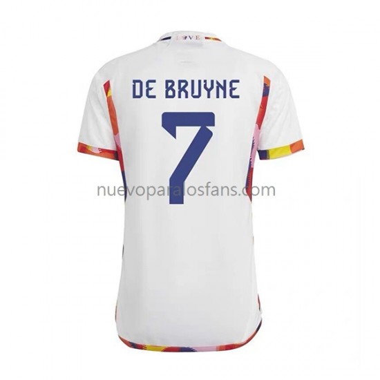 Camiseta de Fútbol Bélgica De Bruyne 7 Hombre Exterior Copa Mundial 2022 Manga Corta