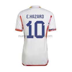 Camiseta de Fútbol Bélgica Eden Hazard 10 Hombre Exterior Copa Mundial 2022 Manga Corta