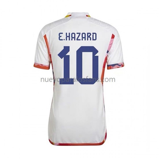 Camiseta de Fútbol Bélgica Eden Hazard 10 Hombre Exterior Copa Mundial 2022 Manga Corta