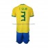 Camiseta de Fútbol Brasil Thiago Silva 3 Niño Casa Copa Mundial 2022 Manga Corta