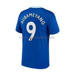 Camiseta de Fútbol Chelsea Aubameyang 9 Hombre Casa 2022-2023 Manga Corta