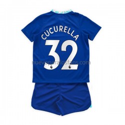 Camiseta de Fútbol Chelsea Cucurella 32 Niño Casa 2022-2023 Manga Corta