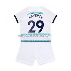 Camiseta de Fútbol Chelsea Havertz 29 Niño Exterior 2022-2023 Manga Corta