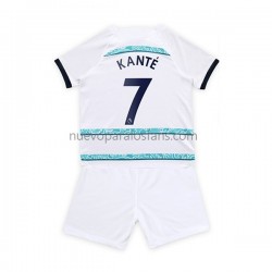 Camiseta de Fútbol Chelsea Kante 7 Niño Exterior 2022-2023 Manga Corta