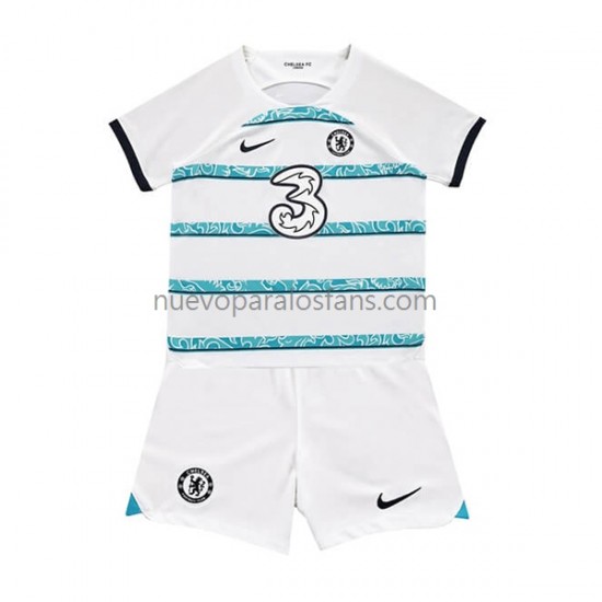 Camiseta de Fútbol Chelsea Niño Exterior 2022-2023 Manga Corta