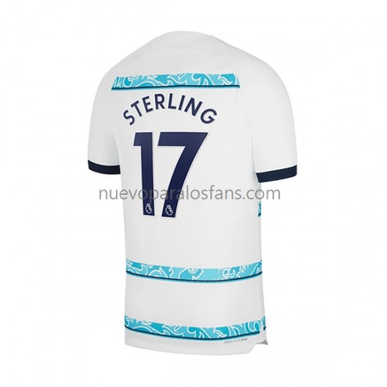 Camiseta de Fútbol Chelsea Sterling 17 Hombre Exterior 2022-2023 Manga Corta
