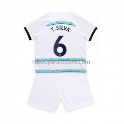 Camiseta de Fútbol Chelsea T. Silva 6 Niño Exterior 2022-2023 Manga Corta