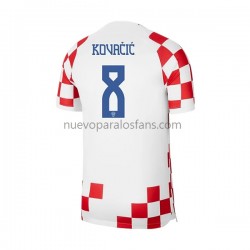 Camiseta de Fútbol Croacia Kovacic 8 Hombre Casa Copa Mundial 2022 Manga Corta