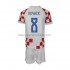 Camiseta de Fútbol Croacia Kovacic 8 Niño Casa Copa Mundial 2022 Manga Corta