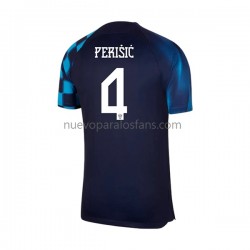 Camiseta de Fútbol Croacia Perisic 4 Hombre Exterior Copa Mundial 2022 Manga Corta