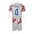 Camiseta de Fútbol Croacia Perisic 4 Niño Casa Copa Mundial 2022 Manga Corta