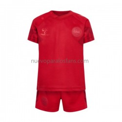 Camiseta de Fútbol Dinamarca Niño Casa Copa Mundial 2022 Manga Corta