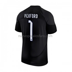 Camiseta de Fútbol Inglaterra Pickford 1 Portero Hombre Casa Copa Mundial 2022 Manga Corta