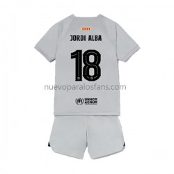 Camiseta de Fútbol FC Barcelona Jordi Alba 18 Niño Tercera 2022-2023 Manga Corta