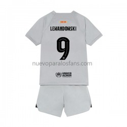 Camiseta de Fútbol FC Barcelona Lewandowski 9 Niño Tercera 2022-2023 Manga Corta