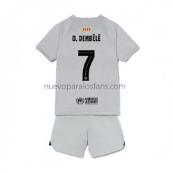 Camiseta de Fútbol FC Barcelona Ousmane Dembele 7 Niño Tercera 2022-2023 Manga Corta