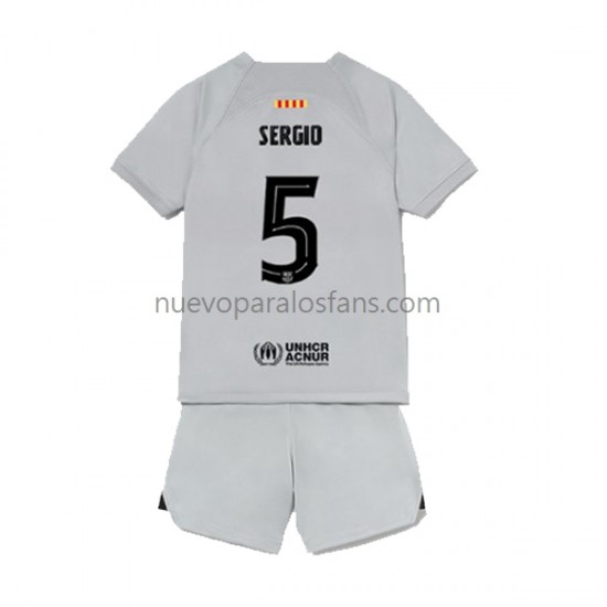 Camiseta de Fútbol FC Barcelona Sergio Busquets 5 Niño Tercera 2022-2023 Manga Corta