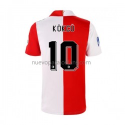 Camiseta de Fútbol Feyenoord Rotterdam Orkun Kokcu 10 Hombre Casa 2022-2023 Manga Corta