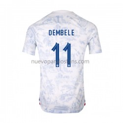 Camiseta de Fútbol Francia Dembele 11 Hombre Exterior Copa Mundial 2022 Manga Corta