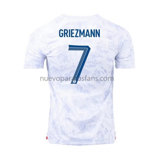 Camiseta de Fútbol Francia Griezmann 7 Hombre Exterior Copa Mundial 2022 Manga Corta