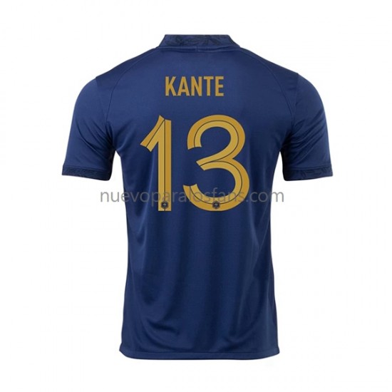 Camiseta de Fútbol Francia Kante 13 Hombre Casa Copa Mundial 2022 Manga Corta