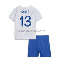 Camiseta de Fútbol Francia Kante 13 Niño Exterior Copa Mundial 2022 Manga Corta