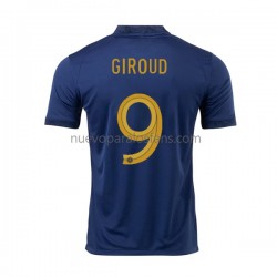 Camiseta de Fútbol Francia Olivier Giroud 9 Hombre Casa Copa Mundial 2022 Manga Corta