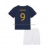 Camiseta de Fútbol Francia Olivier Giroud 9 Niño Casa Copa Mundial 2022 Manga Corta