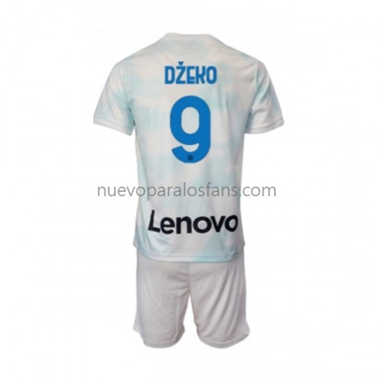 Camiseta de Fútbol Inter Milan Edin Dzeko 9 Niño Exterior 2022-2023 Manga Corta