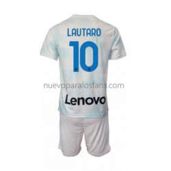 Camiseta de Fútbol Inter Milan Lautaro Martinez 10 Niño Exterior 2022-2023 Manga Corta