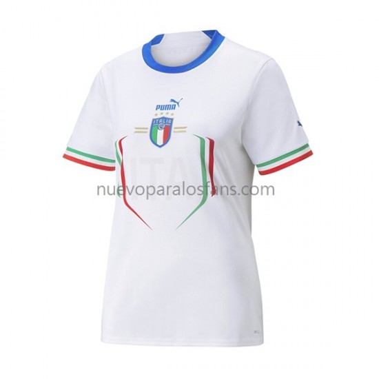 Camiseta de Fútbol Italia Mujer Exterior 2022-2023 Manga Corta