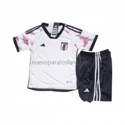Camiseta de Fútbol Japón Niño Exterior Copa Mundial 2022 Manga Corta