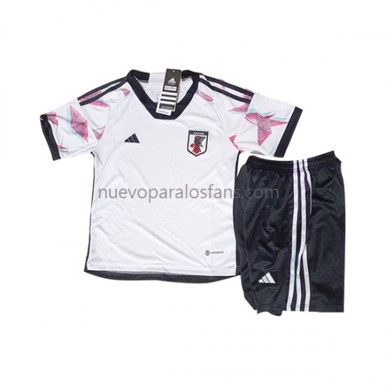 Camiseta de Fútbol Japón Niño Exterior Copa Mundial 2022 Manga Corta